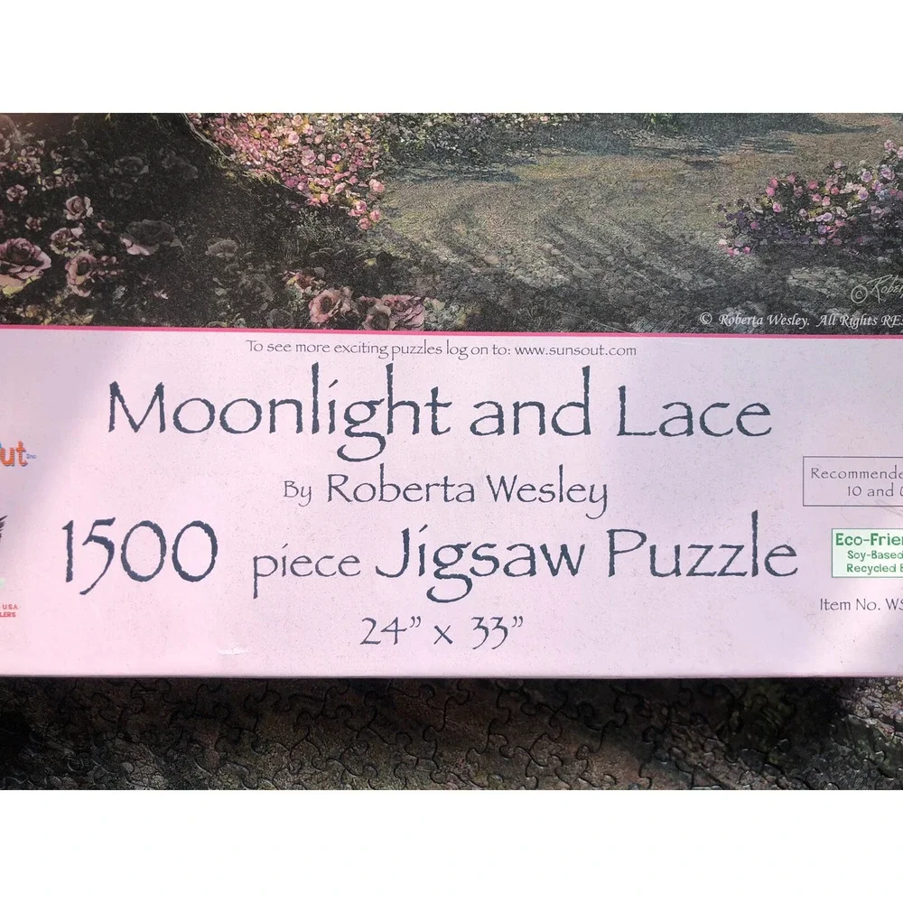 Sunsout 1500‎ pc Puzzle Moonlight and Lace Southern Antebellum Oak Spanish Moss